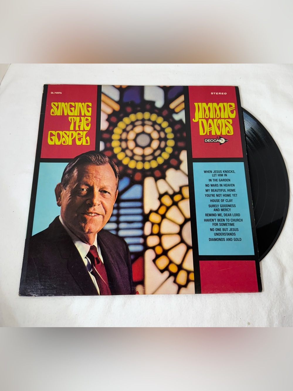 Jimmie Davis Singing The Gospel Decca DL74976 Country Gospel LP Vinyl Album